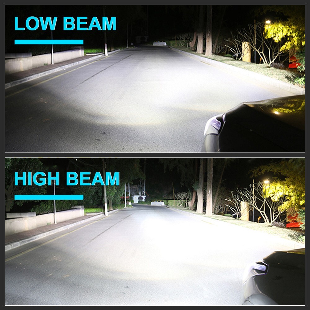 H13 9008 LED Headlight Bulbs Kit High Low Beam 6500K Super Bright White 720000LM