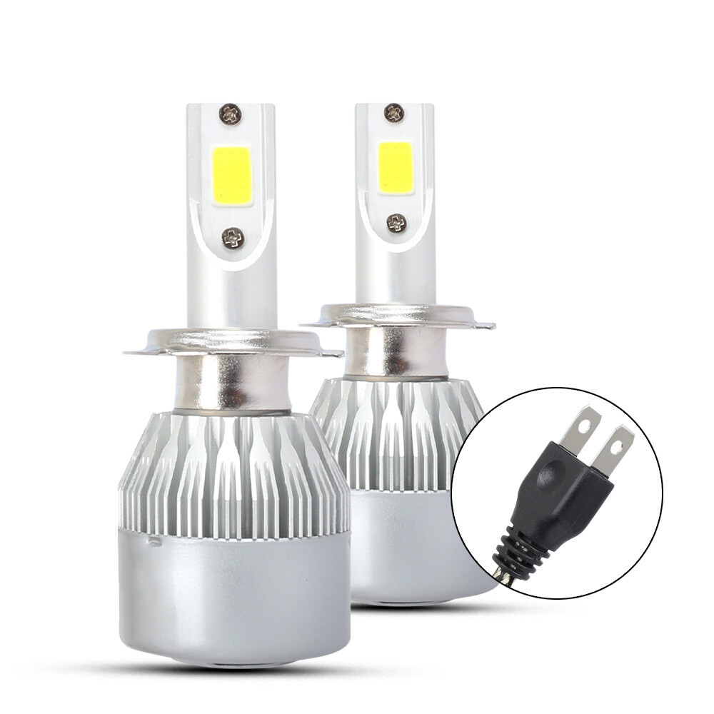 Pair H7 LED Headlight Bulbs Kit Hi/Low Beam 6000K 280W 720000LM Fog Lights White