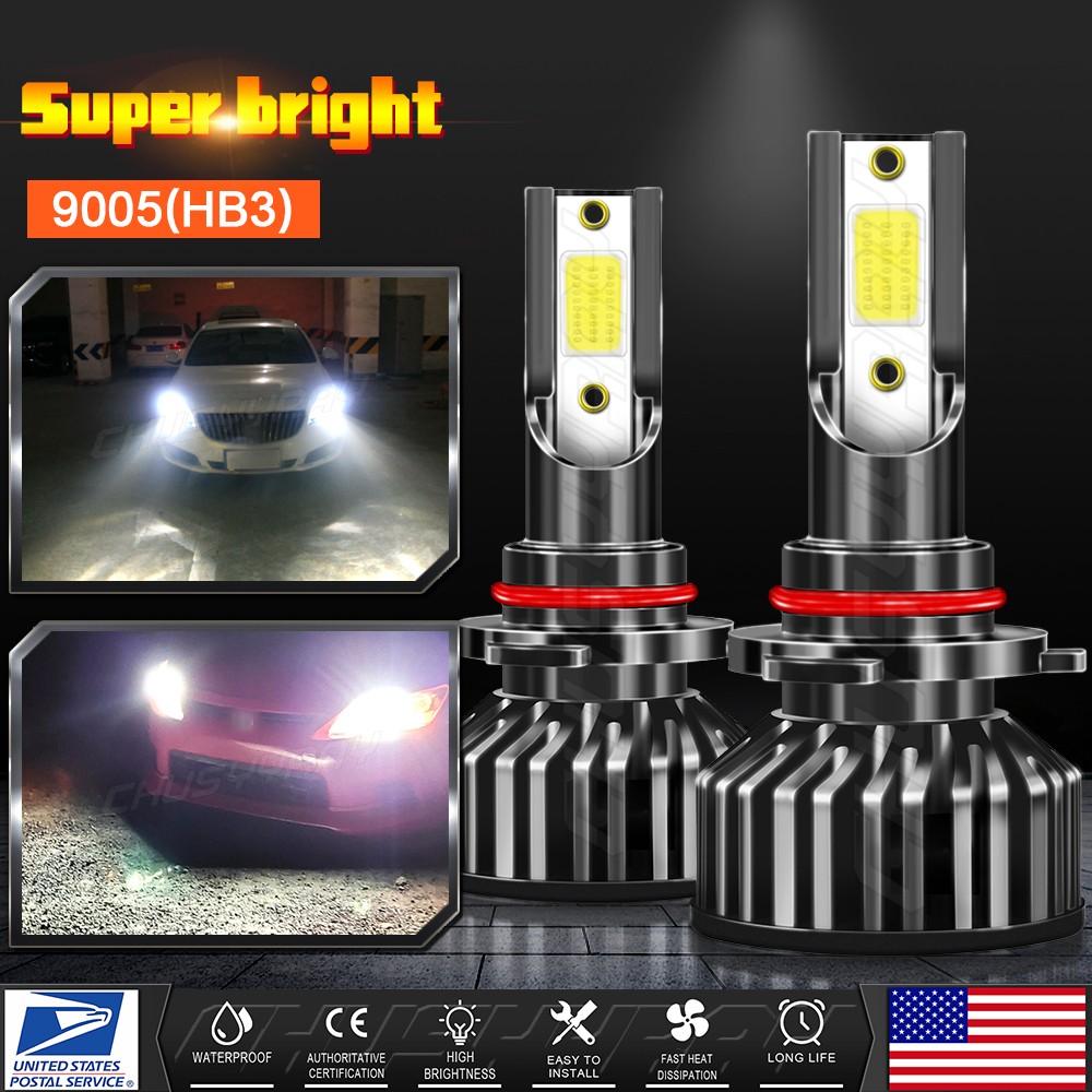 LED Headlight Bulbs Hi/Lo Fog Beam For Chevrolet Silverado 2500 1999-2002 White