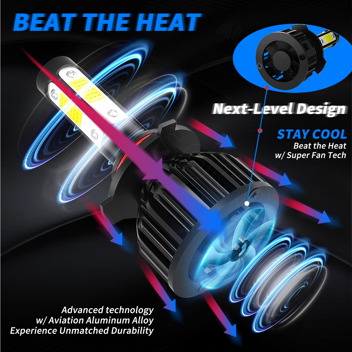 6x LED Headlights 9005 9006 881 High Low Beam Fog Light 6000K Super White Kit