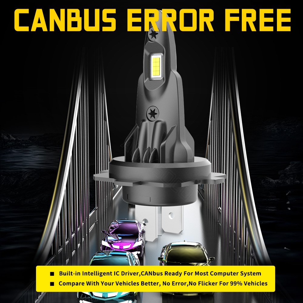 For Cadillac Escalade 2007-2008 2014 2016 2Pcs LED Headlight H7 Bulbs High Beam