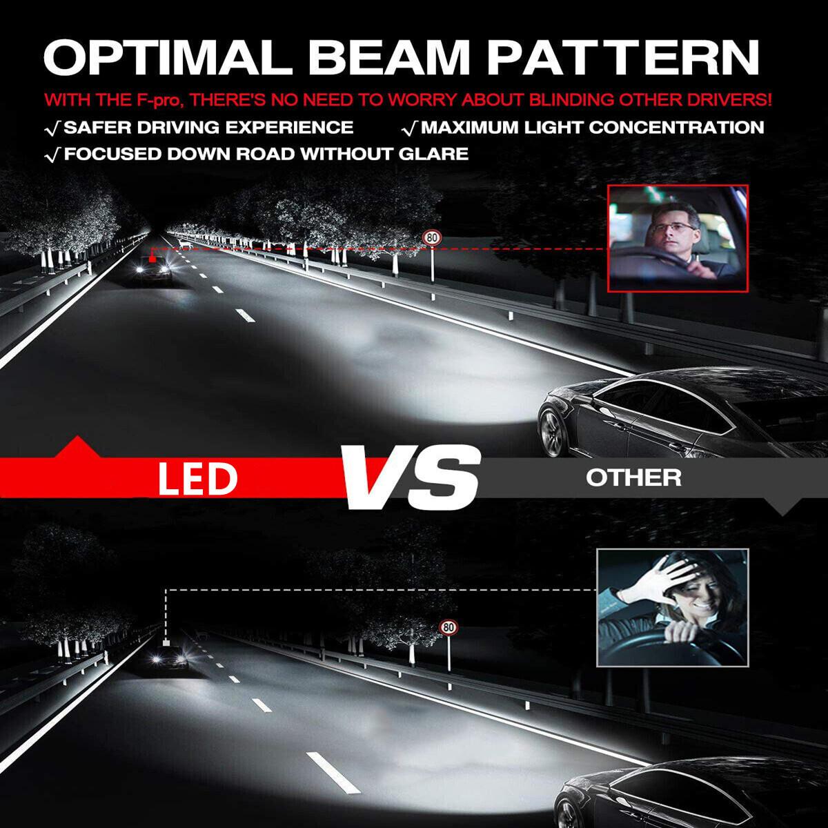 For Nissan Sentra 2013-2025 4x LED Headlight Hi/Lo Beam Bright Bulbs 72000LM