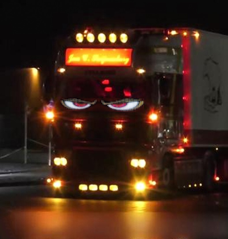 200CM Truck Specific Devil’s Eye LED-Screen Car Eye Truck Dynamic LED Light USA