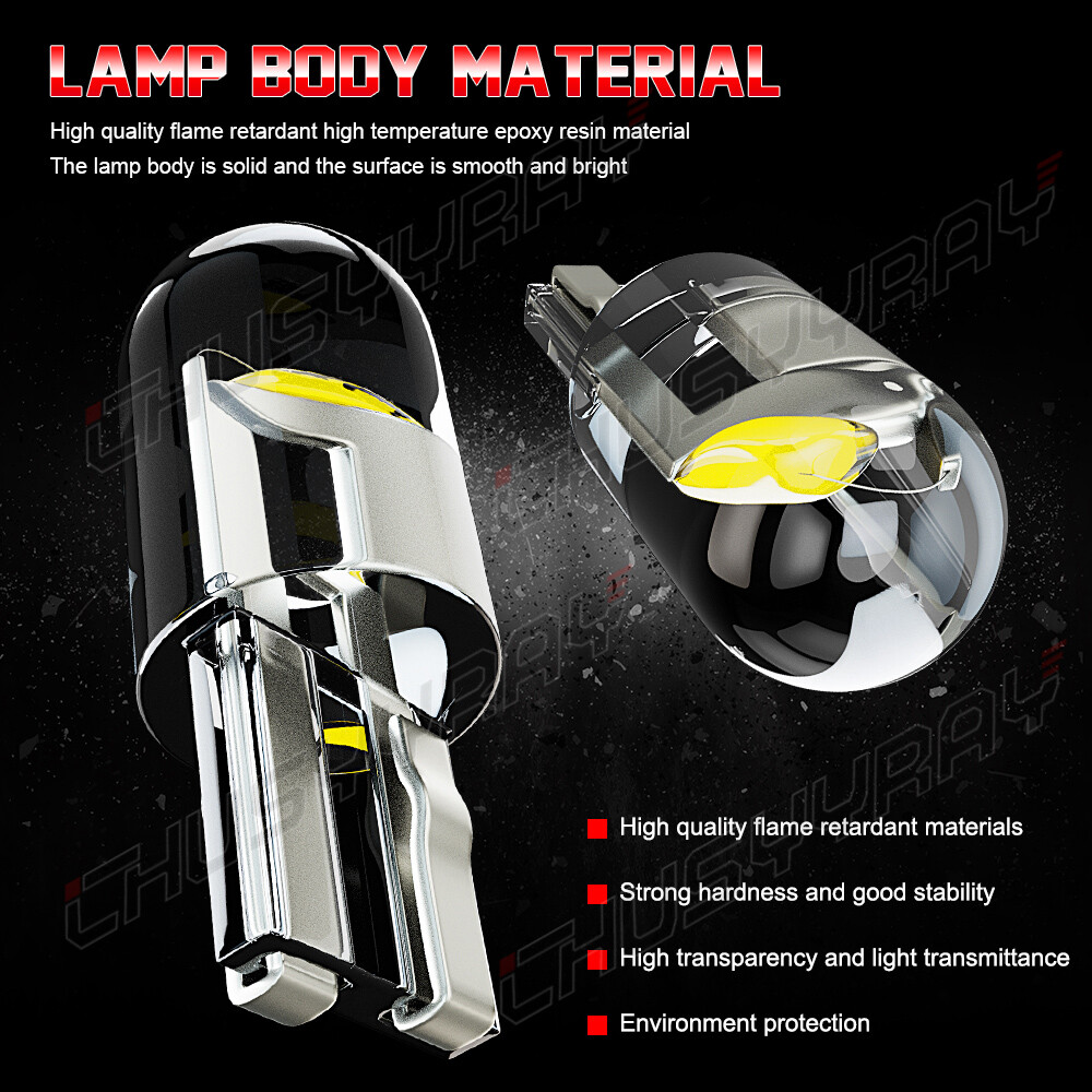 CHUSYYRAY T10 194 168 LED White Bulbs 200lm Interior / License Plate Light