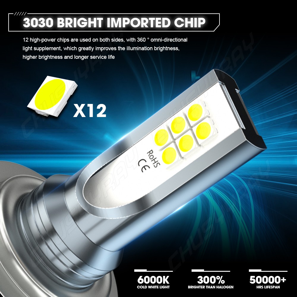 For Yamaha YZF R1 2007- 2020 H7 White 6000K LED Headlight Bulbs Upgrade Kit