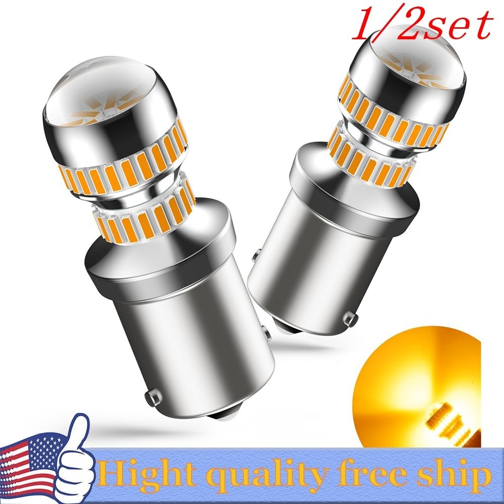 Amber 1156 54H 1156A LED Turn Signal Light Anti Hyper Flash Error Free 2/4x