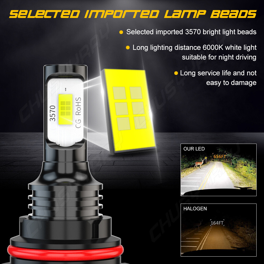 White For Mercury Grand Marquis 2006-2011 Led Headlights High Low Beam Fog Light