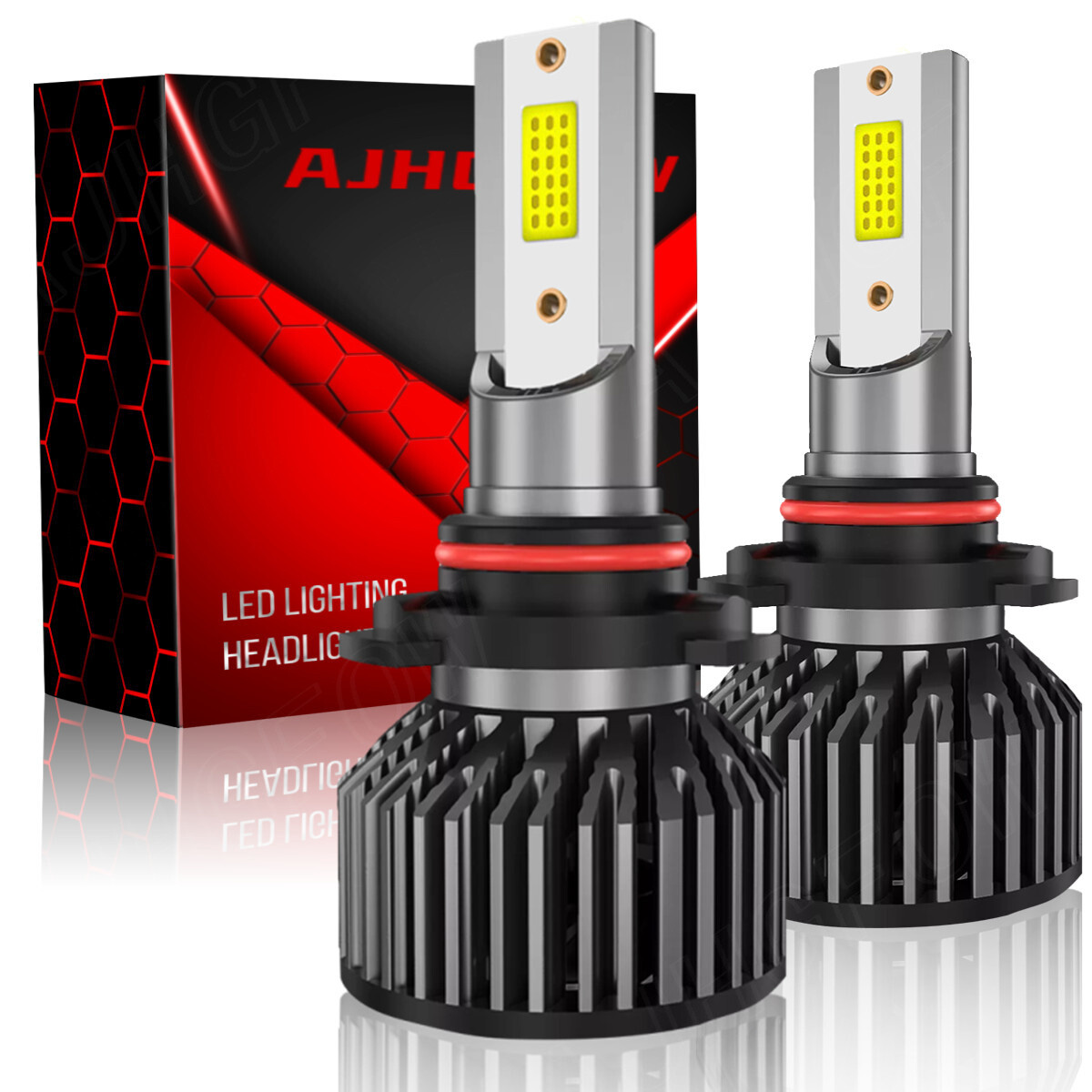 9005 HB3 LED Headlights High Beam Bulbs Ultra Bright Kit White Lamp Pack of 2