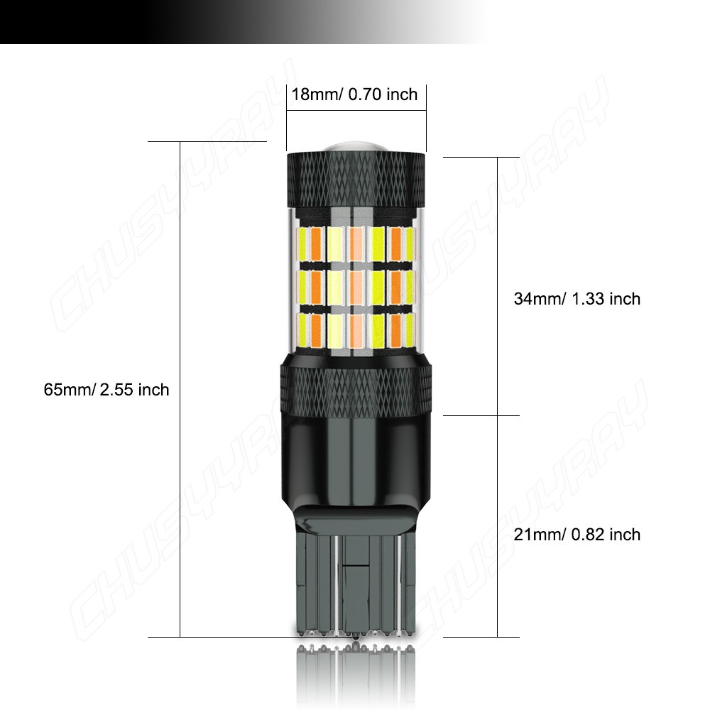 LED Front Rear Turn Light Signal Blinker Bulbs 7441 7440 Amber Error Free