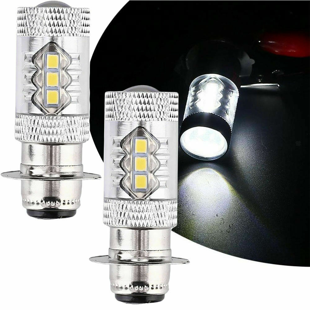 2x H6 LED Headlight Bulbs 6000K White For Yamaha YFZ450R Rhino 700 Raptor YFM660