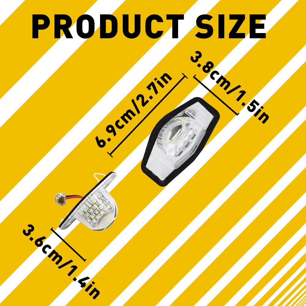 {Plug&Play} WHITE LED License Plate Light Lamp For Honda CRV/Fit/Odyssey/El 2SET