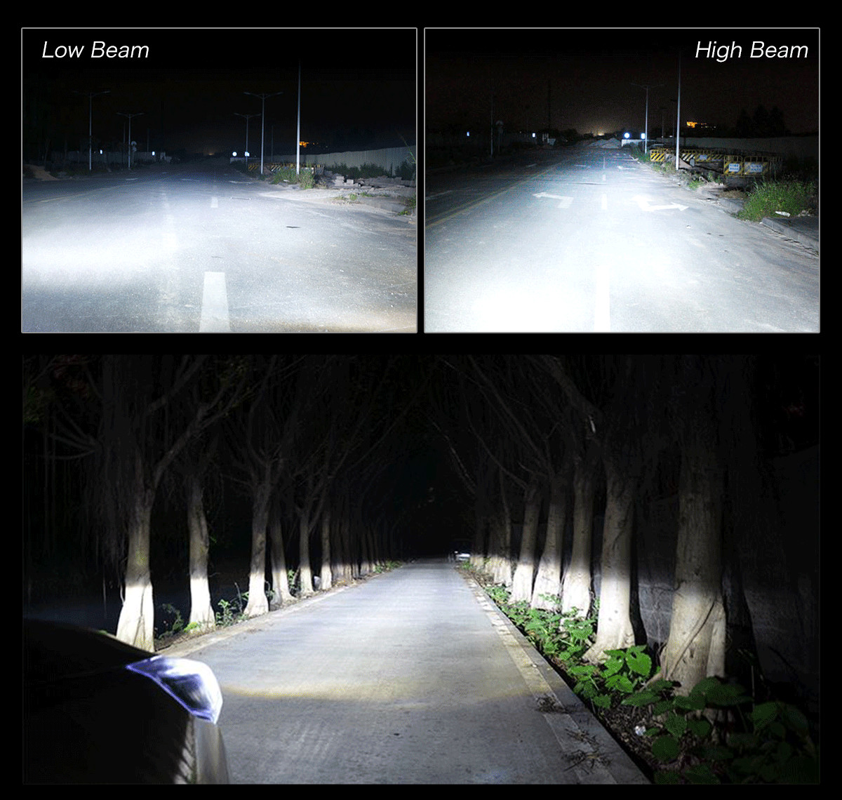H7 LED Headlight Bulbs Conversion Kit Hi/Lo Beam 80W 8000LM 6000K Super Bright