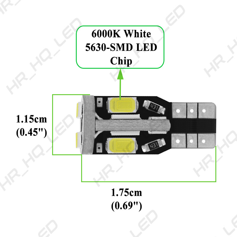 2 Xenon White 168 W5W LED License Plate Light Bulbs for Toyota Corolla 1998-2022