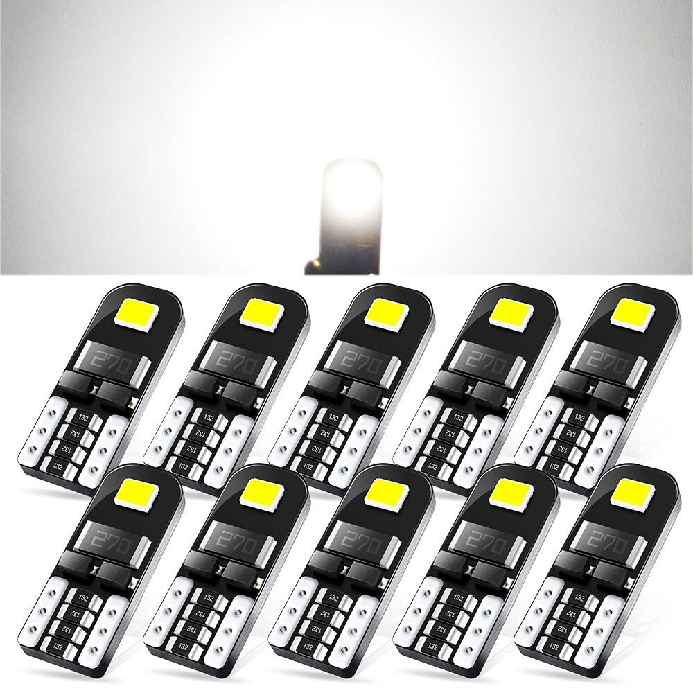 T10 Car Bulbs LED Error Free CANBUS SMD Xenon White W5W 194 Side Light Interior