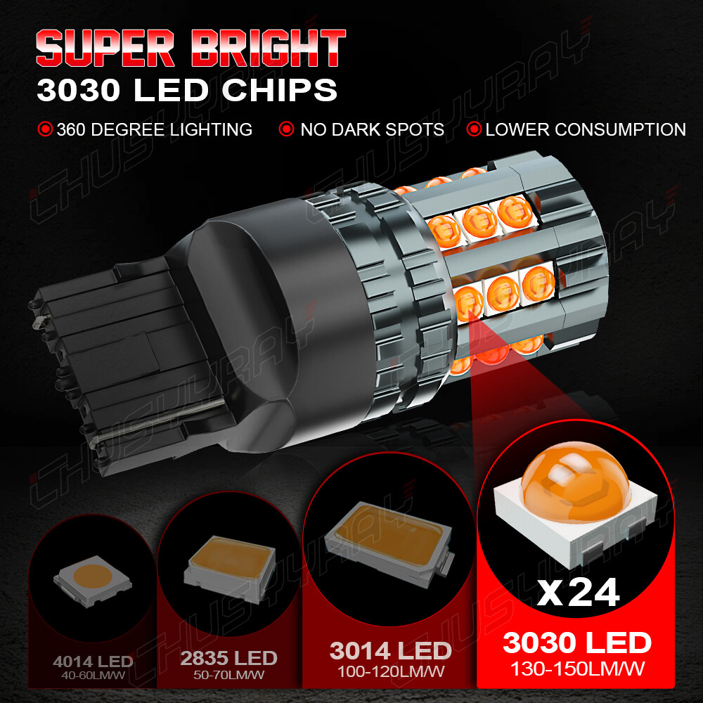 7443 3000K Amber Yellow LED Turn Signal Light Lamp For Toyota Corolla 2011-2020