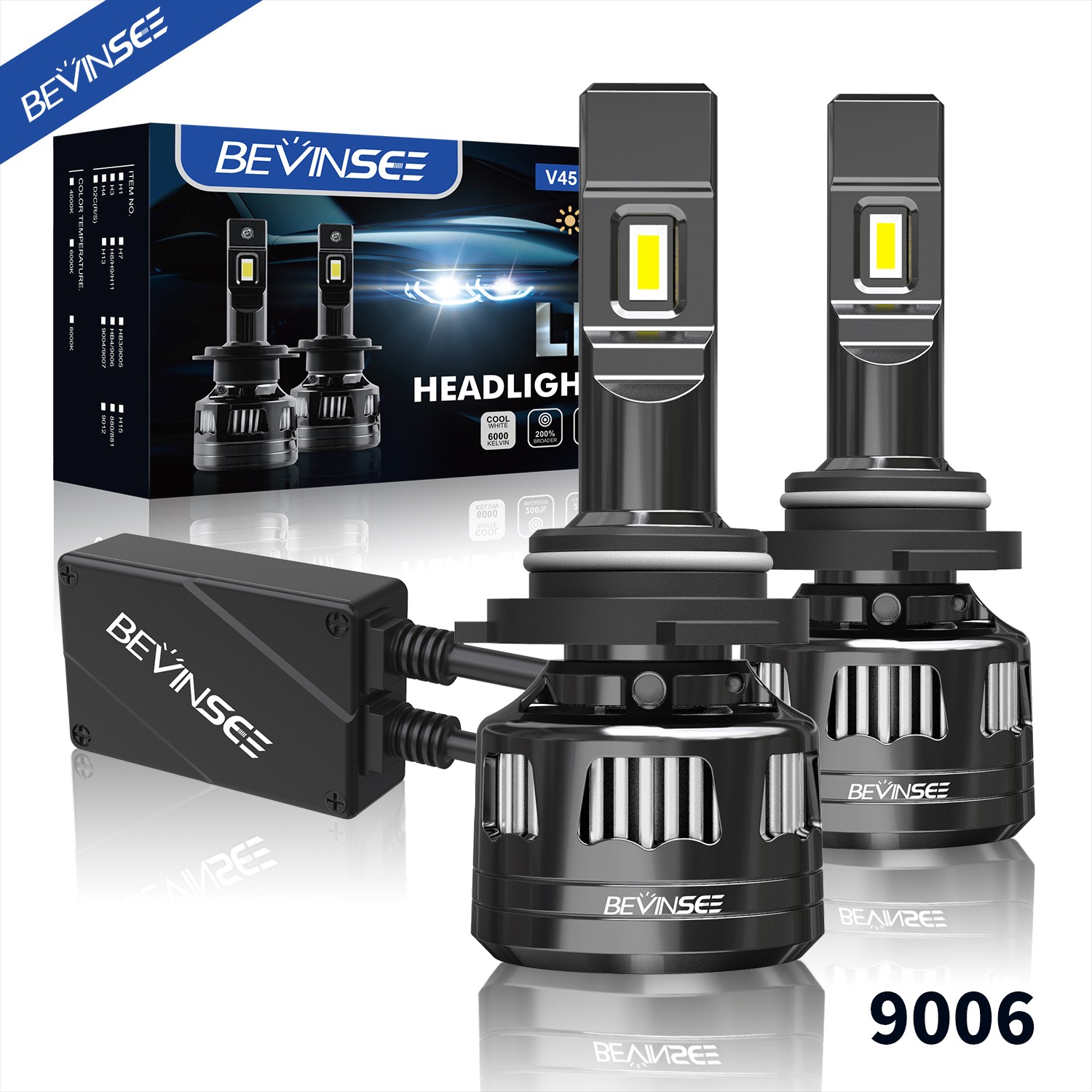 2x 9006 LED Fog Light Bulbs Canbus Kit 120W 6000K For BMW 325Ci 330Ci 2003-2006