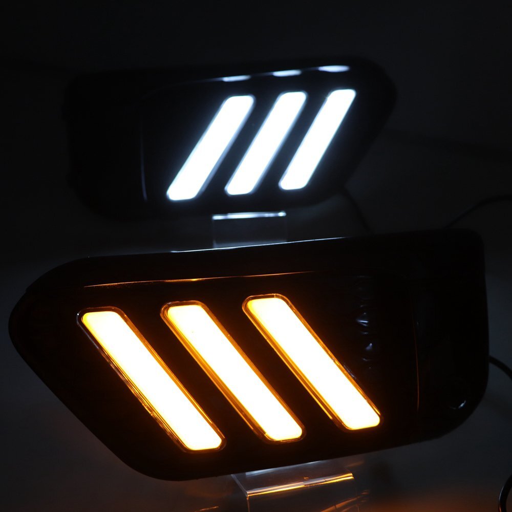 3 Color LED DRL for BMW X1 F48 16-19 Daytime Running Light Grille Style w/ Turn