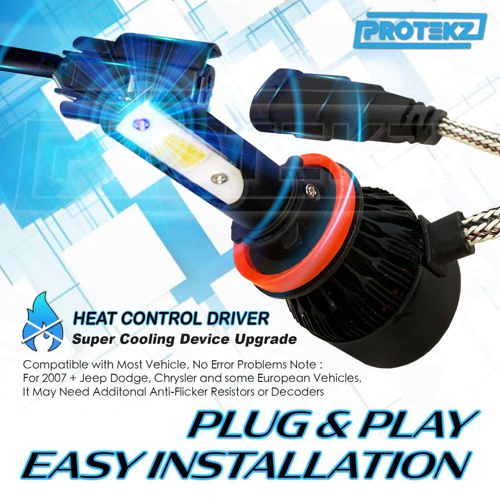 H1 LED Headlight Kit Waterproof 5Years Warranty Cooling Fan 800W 120000LM 6500K