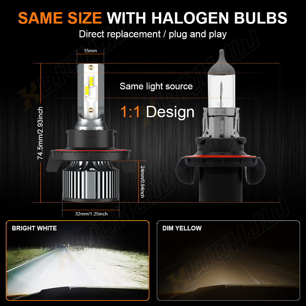Combo LED Headlight Hi/Lo + Fog Light +Turn Signal Bulbs For 2004-2014 Ford F150