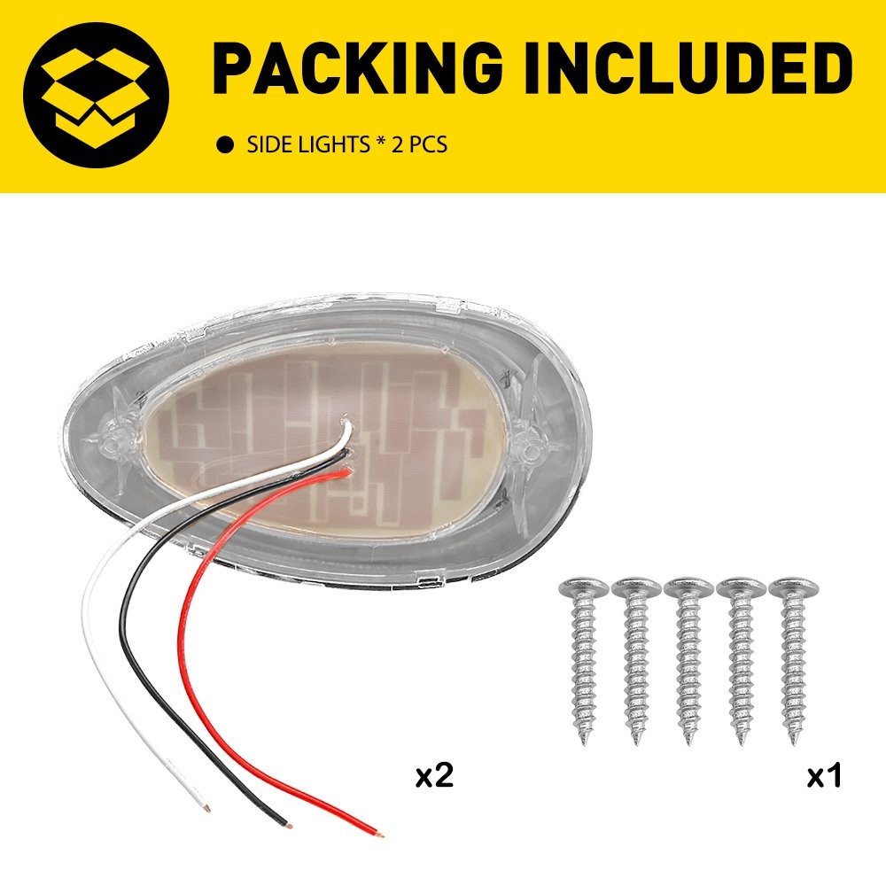 Fit Freightliner Truck Amber LED Clearance Identification Light Clear Lens 2-20x