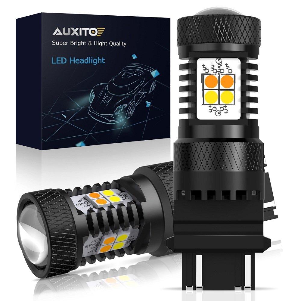 Error Free 7443/7444 Switchback White/Amber 16SMD LED Turn Signal Parking Bulbs
