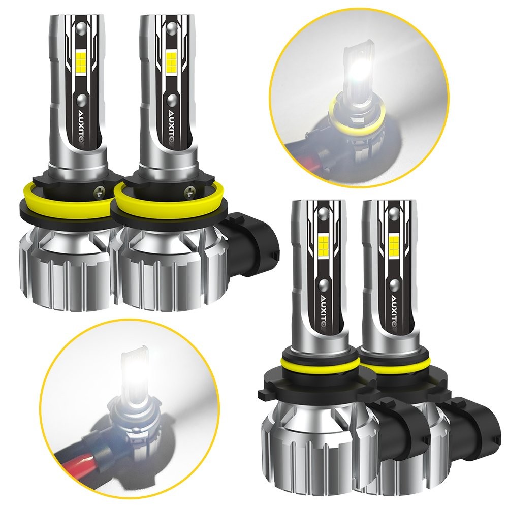 AUXITO 9005 H11 LED Headlight Bulbs High Low Beam 100W 88000LM 6500K White 4x