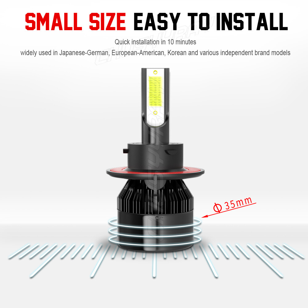 For 2004-2014 Ford F150 6000K LED Headlight Hi / Lo+Fog Light Bulbs Combo 4x WG