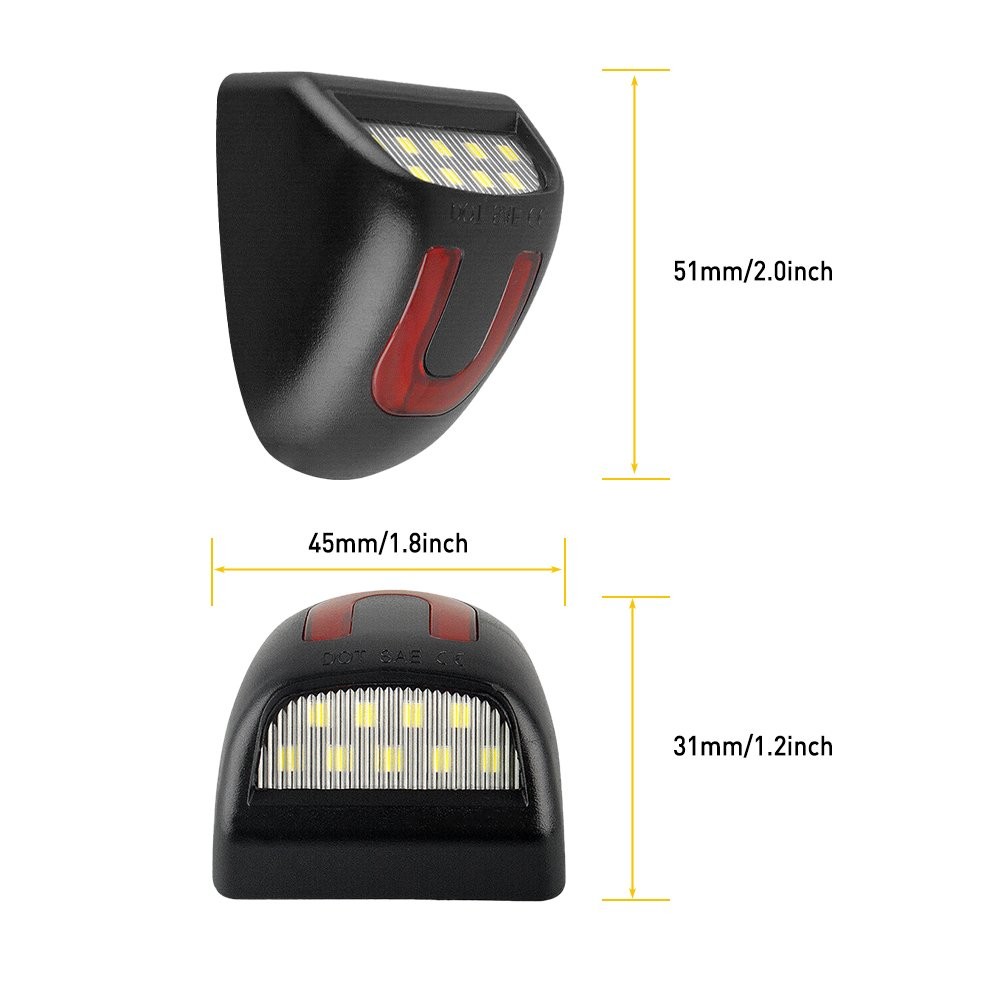 Fit Chevrolet Suburban Avalanche Tahoe 6000K LED White License Lights Plate 2Pcs