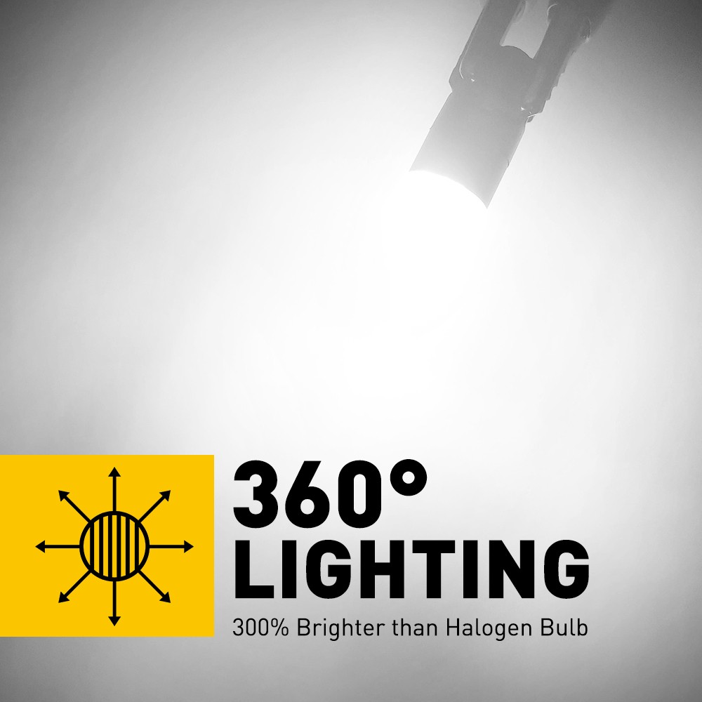2-20x T10/194/W5W LED Bulb 6000K White Super Bright Canbus Plug&Play High Power