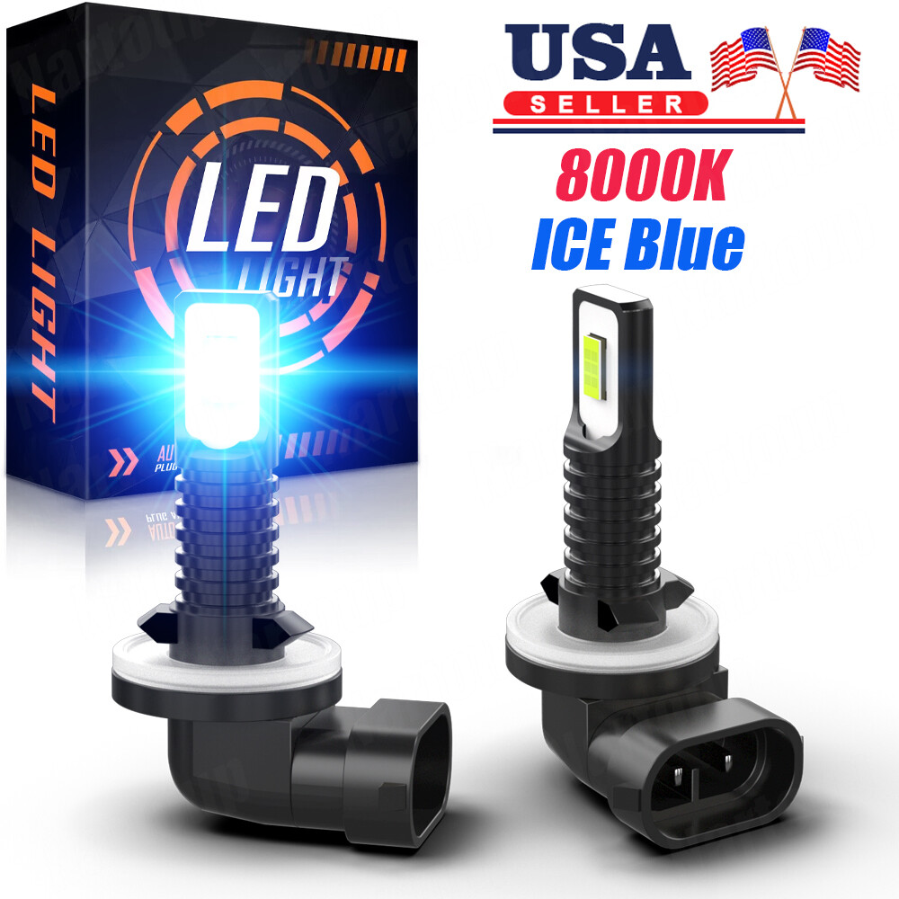 2pcs 881 899 H27W2 862 LED Fog Light Bulbs for GMC Envoy 2002-2009 Blue 8000K