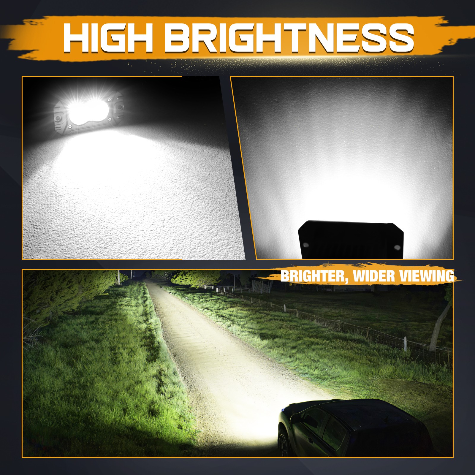 2X 4″ Flush Mount LED Lights Pods Backup Reverse Rear Bumper Off Road 4WD ATV US