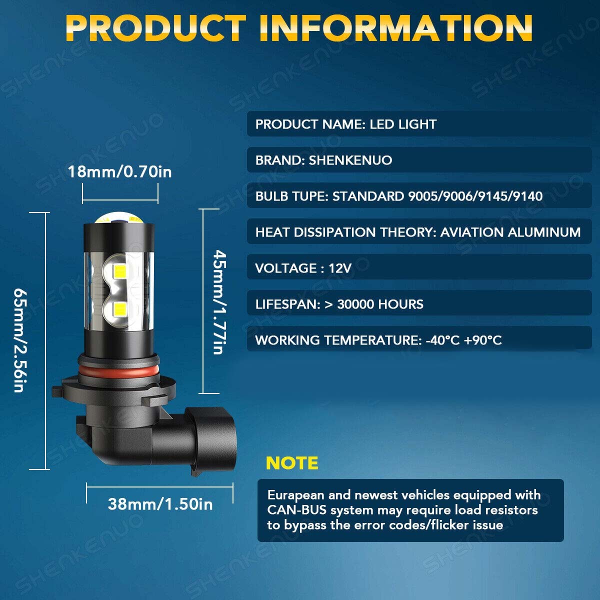 H13/9008 9145 LED Headlight Fog Light Bulbs For RAM 1500 2500 3500 2011-2012