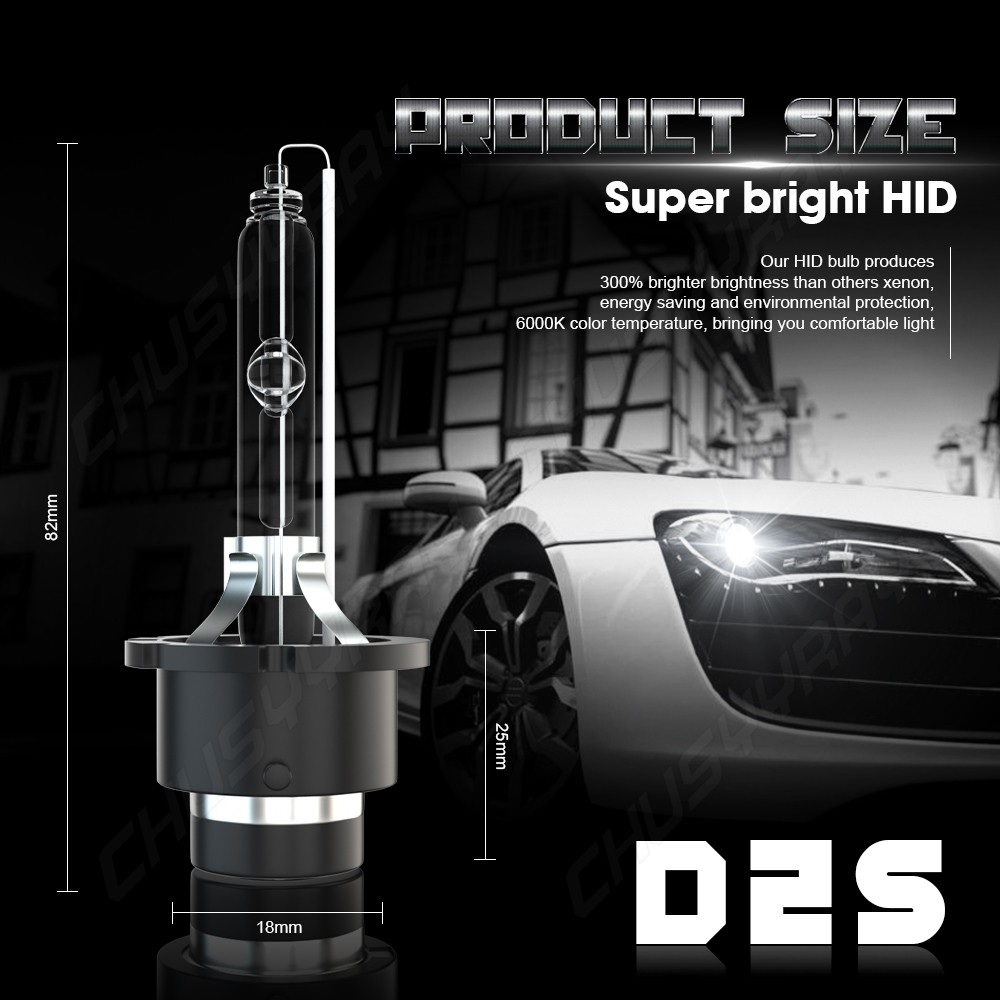 2X D2S D2R LED Headlight Bulb 1:1 Size 6000K White Replace HID Xenon Plug & Play
