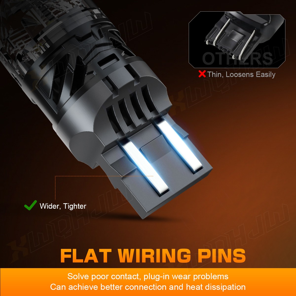 White/Amber High Power 16-SMD 7443 Switchback LED Bulbs For Turn Signal Lights