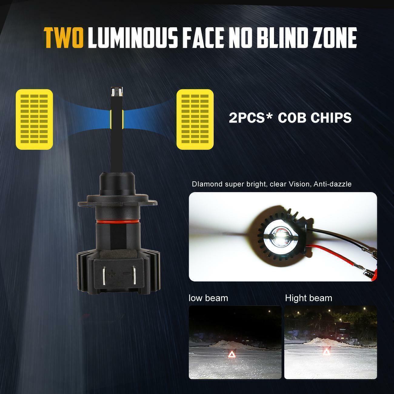 H7 LED Headlight Bulb High Beam Ultra Bright Kit 2200W 330000LM Plug and Play