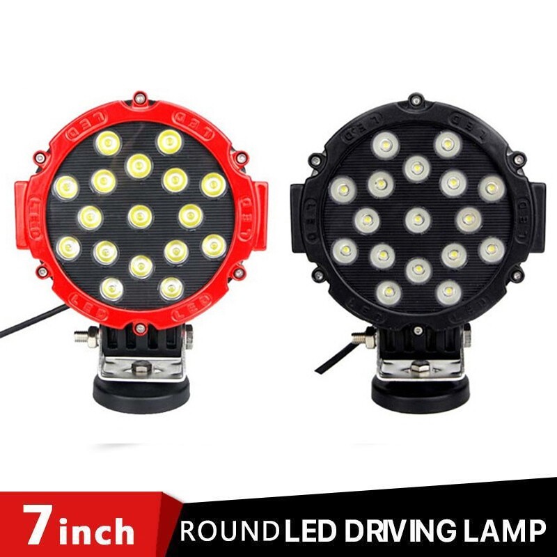 7“ inch Round LED Pods Work Light Bar Driving Fog Headlight Truck Off Road 4WD