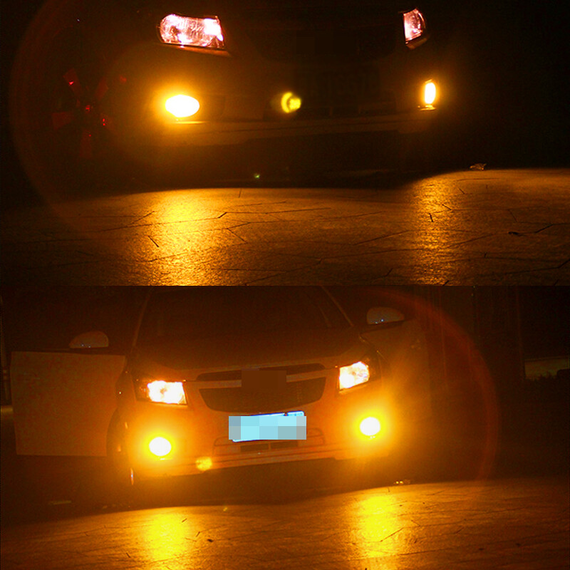 2 Bright Amber 9006 HB4 9012 Car Truck Pickup Fog Lights Driving Lamp LED Bulbs