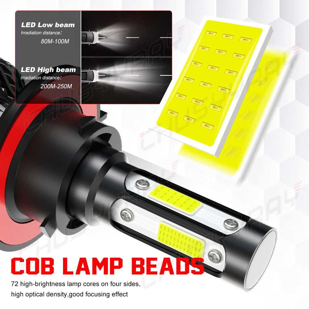 For Dodge Nitro 2007-2009 LED Headlight High Low Beam Fog Light Bulbs Combo Kit