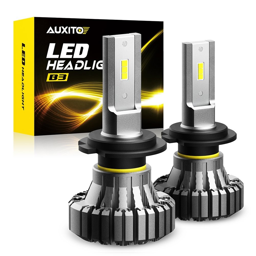 2set AUXITO H7 LED Headlight Bulb High Low Beam 6500K Super White 20000LM B3 USA