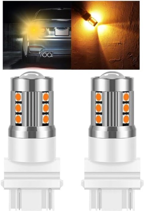 Durable Aviation Aluminum LED Turn Signal Bulbs – 2PCS, 5W Yellow for All Cars