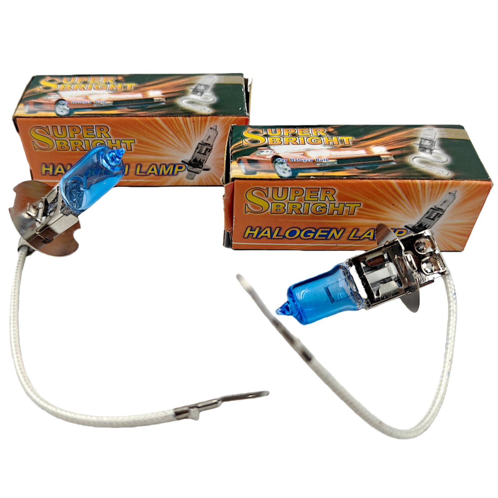 2 Pack H3 12V 100W 6000K Long Life Halogen Bulbs Front Left Right Headlights