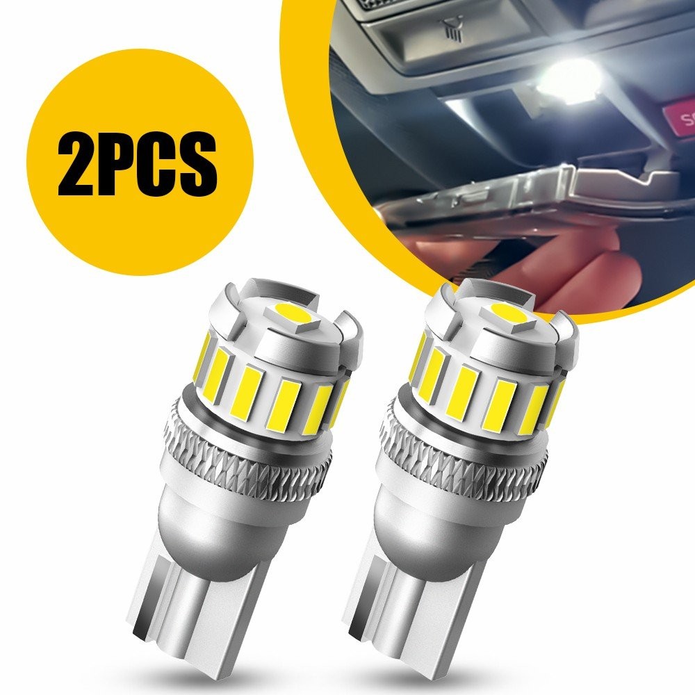 T10 168 194 2825 LED Front Side Marker Light Bulb 6500K Clear Cool White Canbus