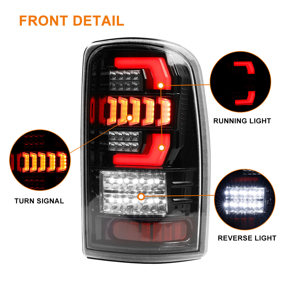 For 2000-2006 Chevy Suburban Tahoe GMC Yukon LED Tail Lights Lamps 00-06 Clear