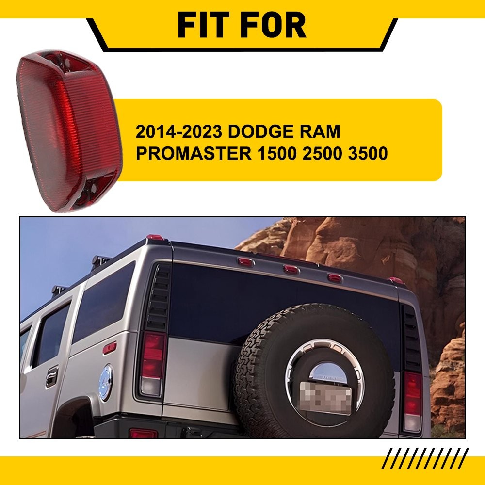 5-50 Red Rear Top Cab Roof light Housings For 2014-2023 Dodge RAM Promaster 1500