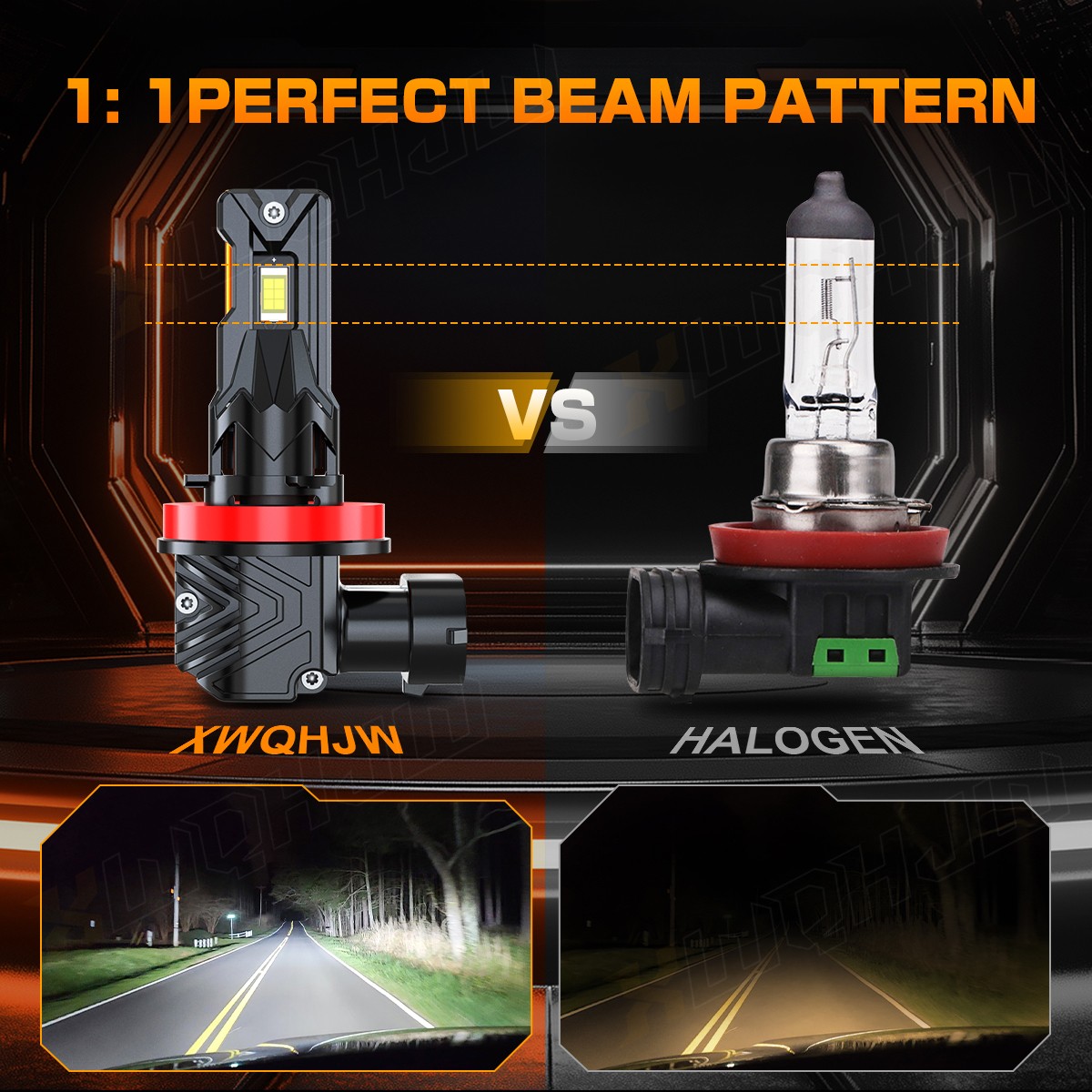2PCS H11 LED Headlight Bulbs for Toyota Highlander 2017-2019 Low Beam 10000LM