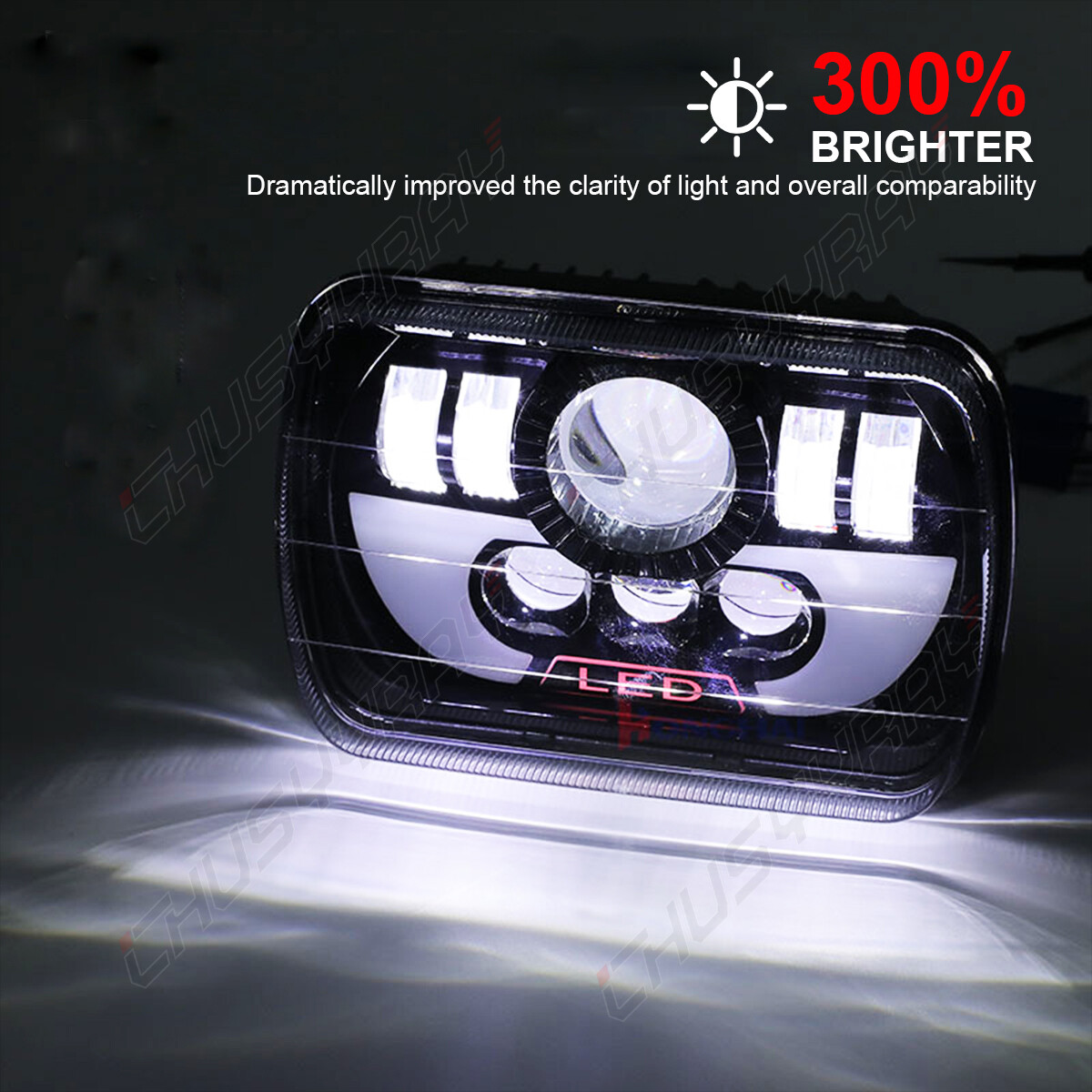For Toyota Pickup 1982-1995 Truck DOT 7×6″ LED Headlight Pure White Bright H6054