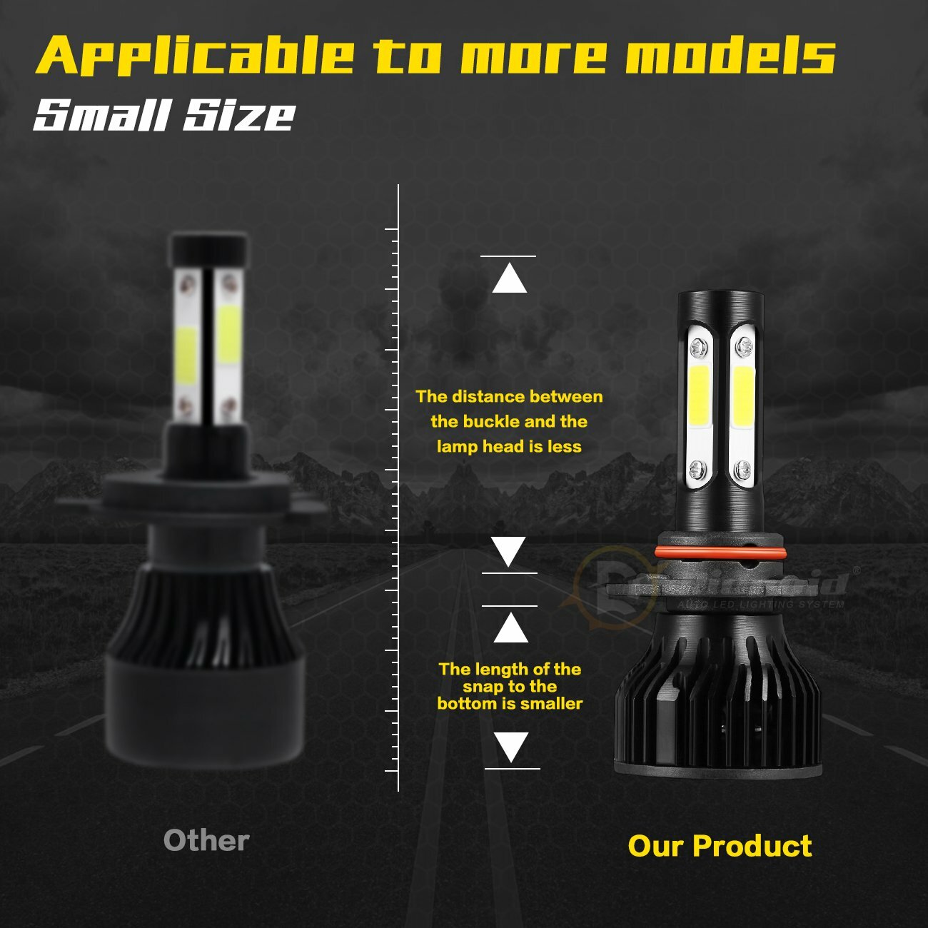 2x 9012 LED Headlight For Chrysler 200 300 2011-2015 Hi/Lo Beam 6000K White Bulb