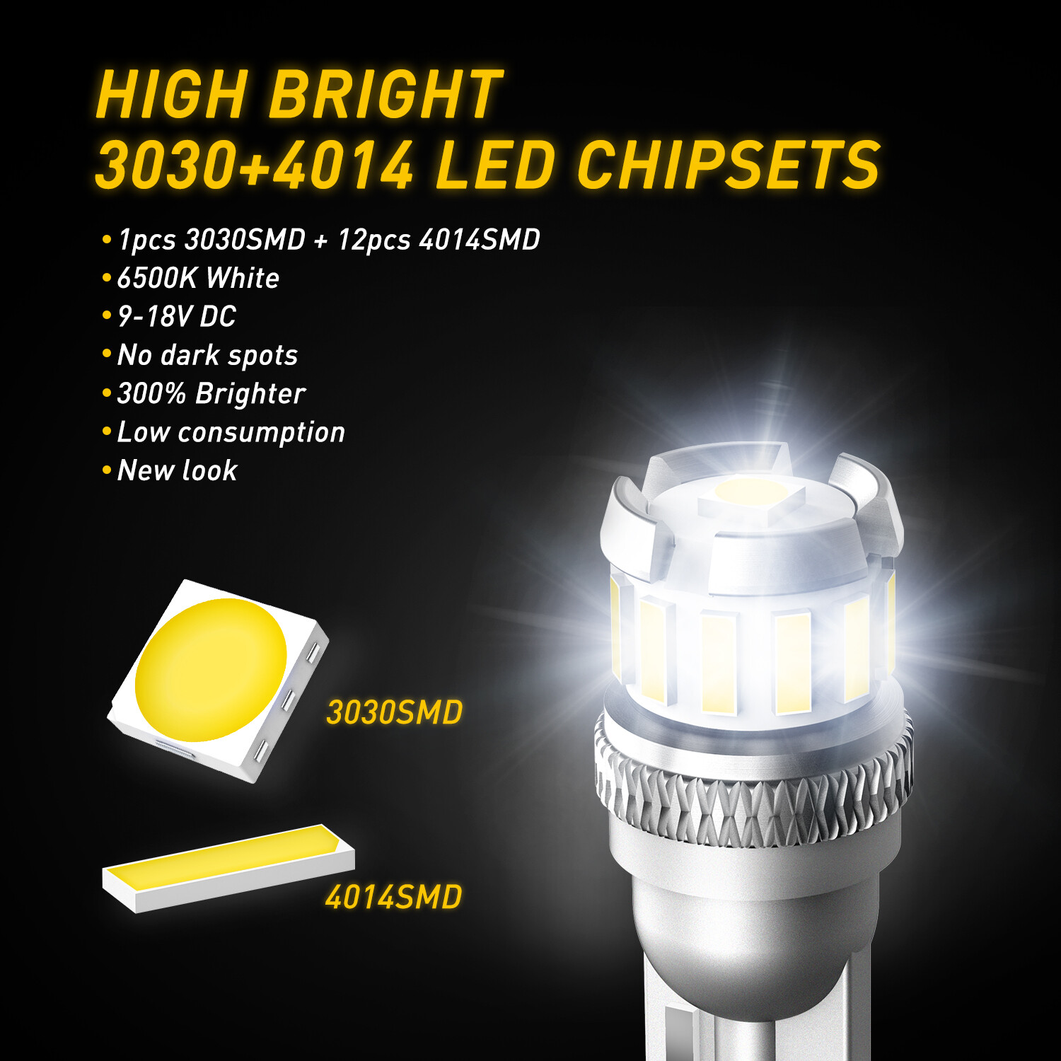 AUXITO T10 LED License Plate Light Bulbs Super Bright White 168 2825 194 10-100x
