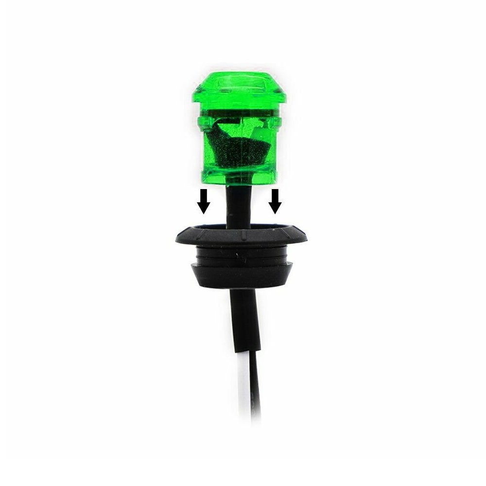 Green Round Marker Lights 3/4″LED Truck Trailer 12V Bullet Side Clearance Light