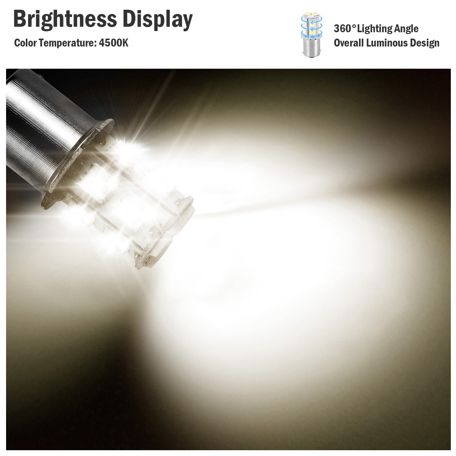 20x 4300K White 1156 13-SMD LED Interior Light Bulbs Daytime Running RV 1141 12V